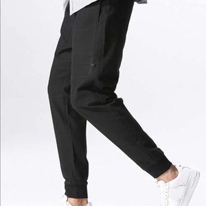men’s drawstring waist solid pant